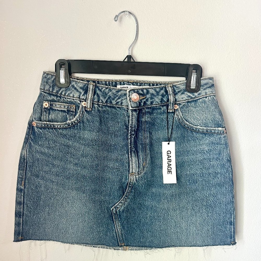 Garage Low Rise Skirt in Austen Blue